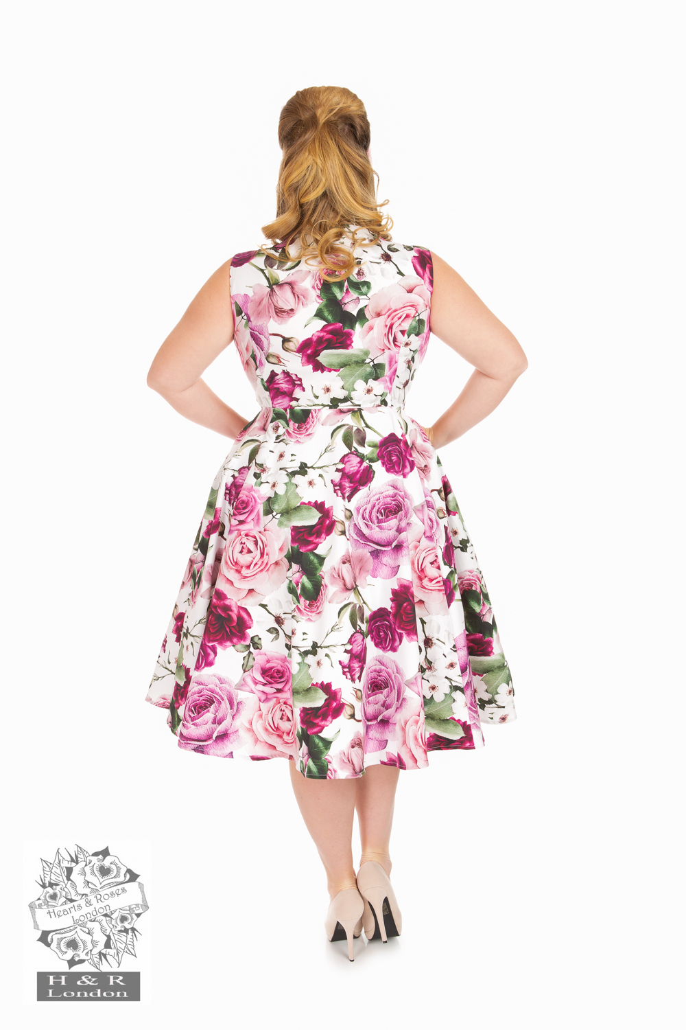 Alice Floral Swing Dress in Plus Size